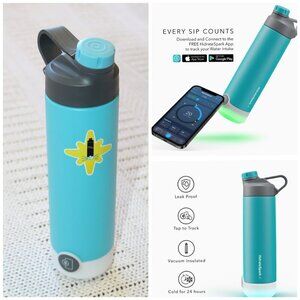 Hidrate Spark Tap Smart Stainless Steel Water Bottle Tap to Track 592ml Blue